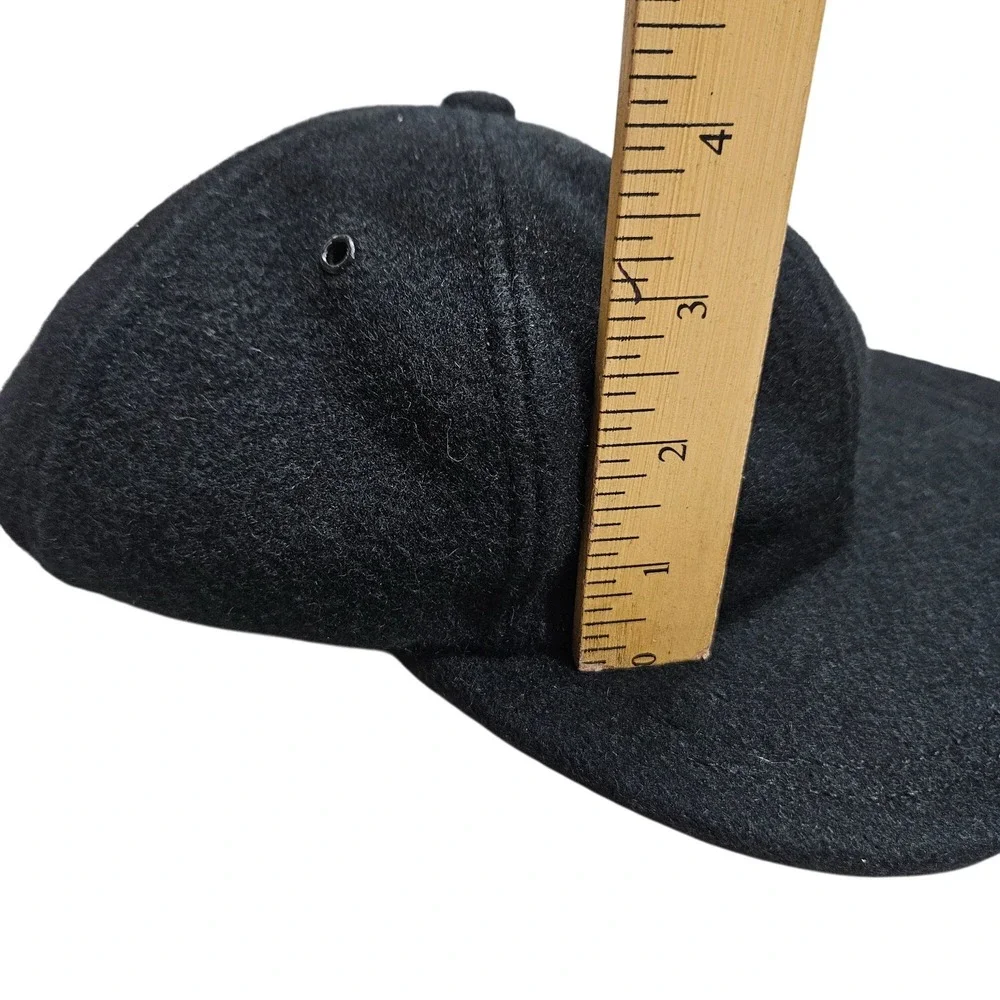 Vintage‎ J. Crew Black Wool Baseball Cap Size M Made In USA Unisex Classic Soft